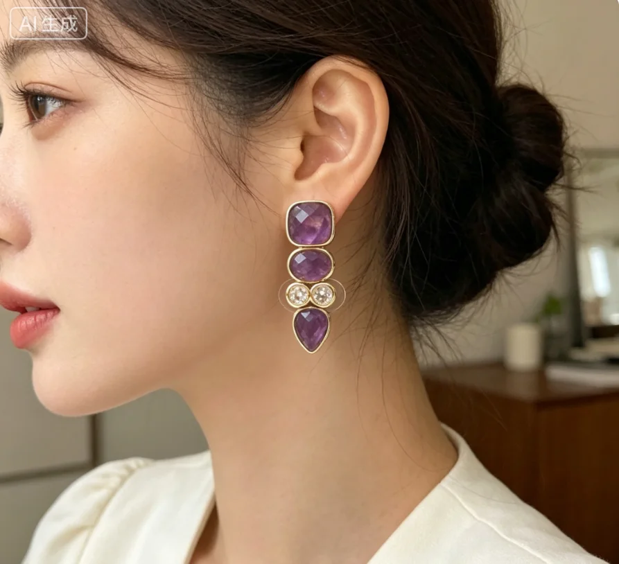 WT-E812 Pendientes de Micropavé con Circonita Cúbica y Baño de Oro Real de 18k para Mujer, Joyería ACC, Gran Venta