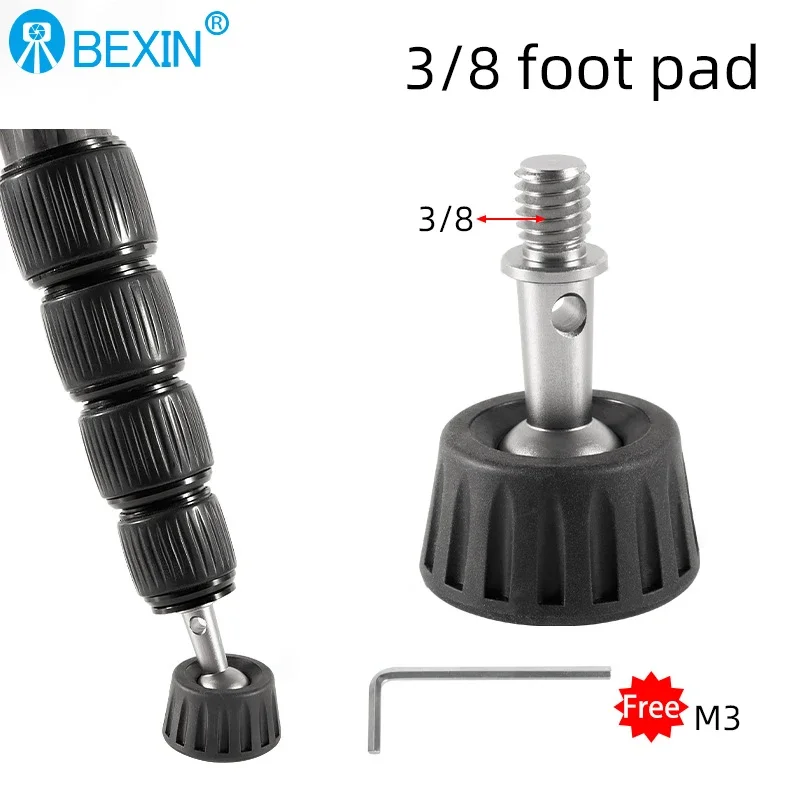 BEXIN-pies de goma para trípode Universal, almohadilla de pie para monopié de 3/8 pulgadas, puerto de tornillo, accesorio de fotografía para trípode de cámara