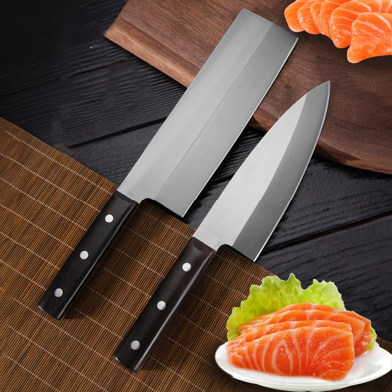 Japanese Deba Fish head knife Salmon knife Sashimi Sushi Cooking Filleting Knives Sushi Cleaver Salmon Sllicing Fish Head Knives