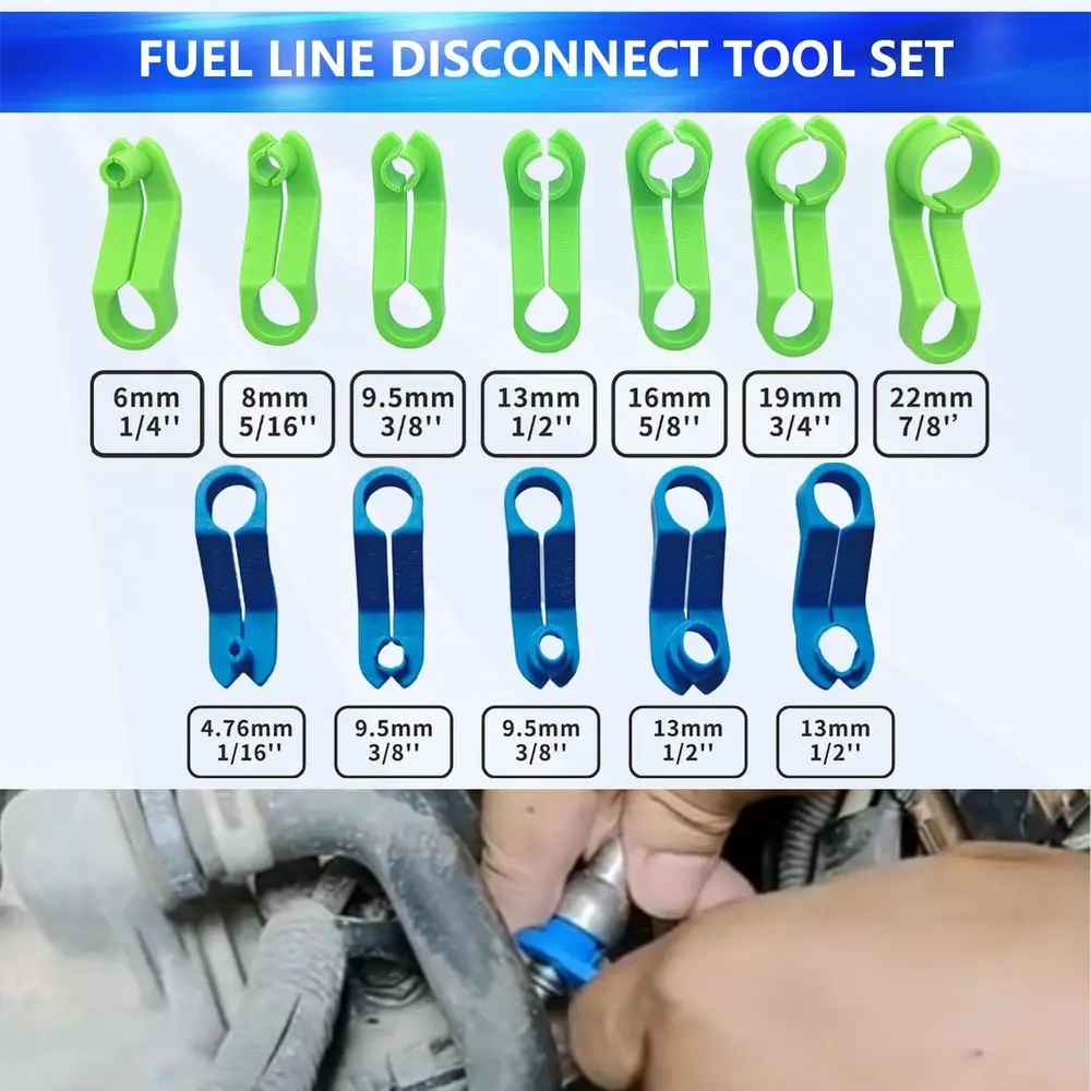 46pcs Master Quick Disconnect Tool Set Fuel Line Disconnect Tool Kit for Automotive A/C Fuel & Transmission Systems, Fuel Line R