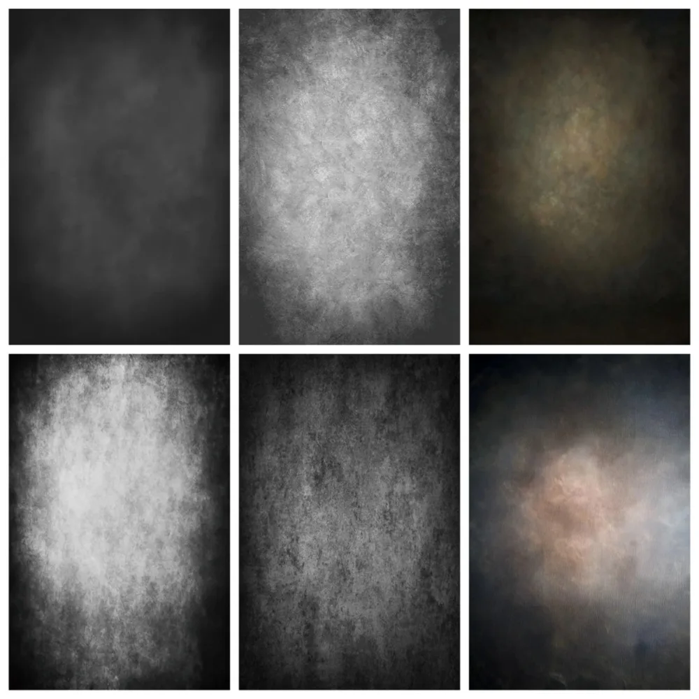 

Black Gray Solid Color Gradient Abstract Theme Photography Background, Children's Adult Art Portrait Photography Studio Backdrop