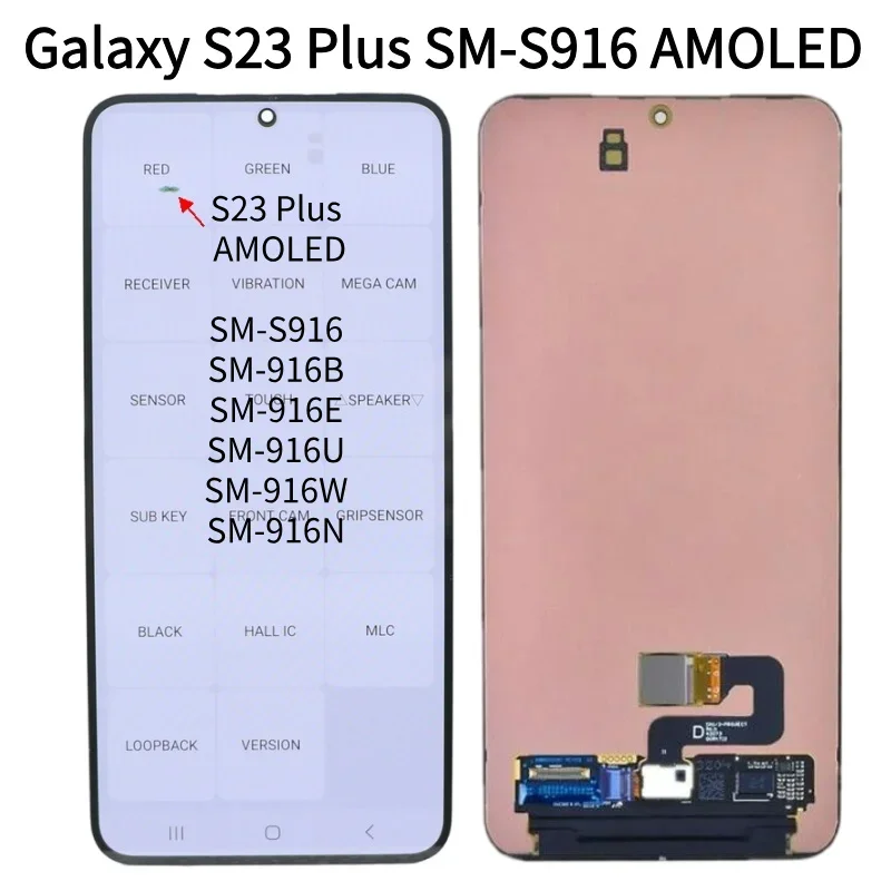 

Super AMOLED For Samsung 6.7 Inch Galaxy S23 PLUS 5G S916U S916F S9160 LCD Display Touch Screen Digitizer replace 100% testing