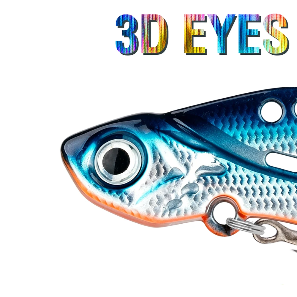 7-teiliges Set Sinkender VIB Metall-Angelköder 3g-20g Künstlicher Harter Köder mit 3D-Augen und Dreifachhaken für Schlangenkopf- und Pfauenbarsch-Angeln – Detail 7