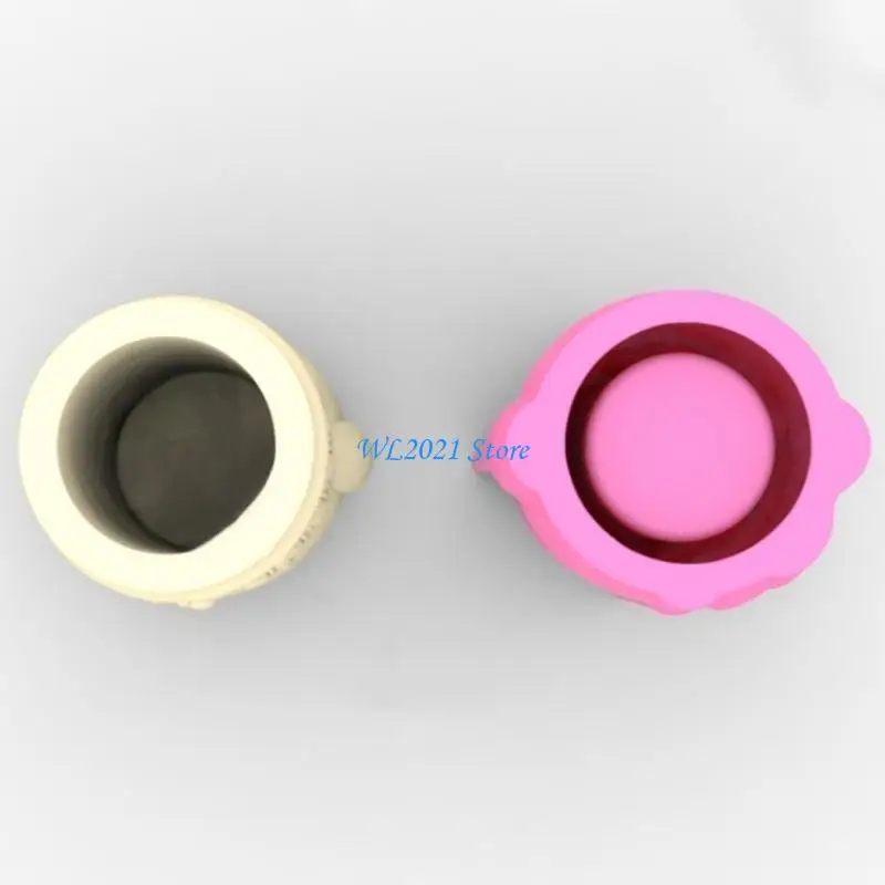 

G5GC Christmas Snowman Silicone Mold for DIY Craft Durable Snowman Flower Pot Molds