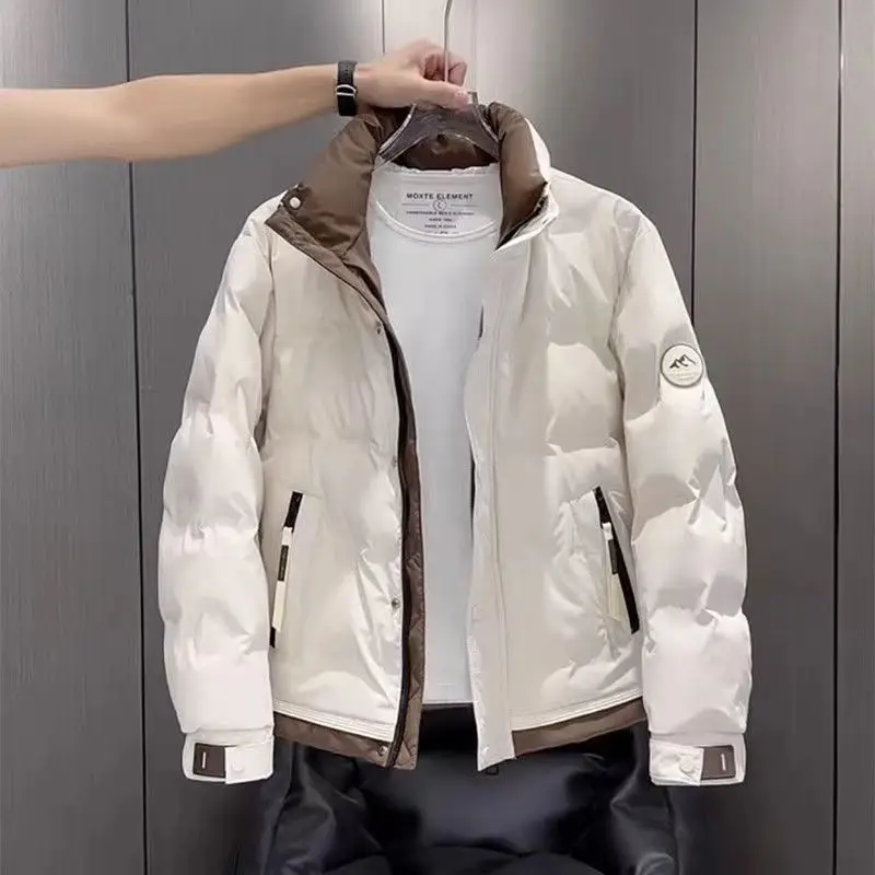 

Men's Thiened Warm White Du down Jaet Autumn Winter New Sle Casual Polyester Fiber Coat Youth ular Outerwear