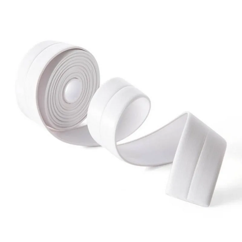 1pc Bathroom Waterproof Wall Stickers Sealing Tapes PVC Adhesive Sealing Strips Sink Edge Tape Kitchen Bathroom Accessories