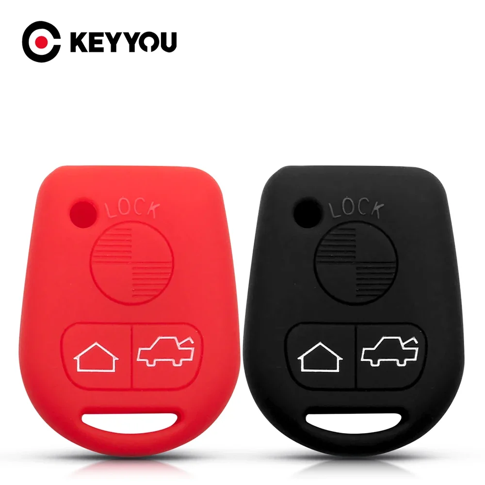 KEYYOU Silicone Key Case Skin Protector For BMW X3 X5 M3 530i 330i 330xi E31 E32 E34 E36 E38 E39 E46 Z3 Z4 E90 E60 3 Buttons