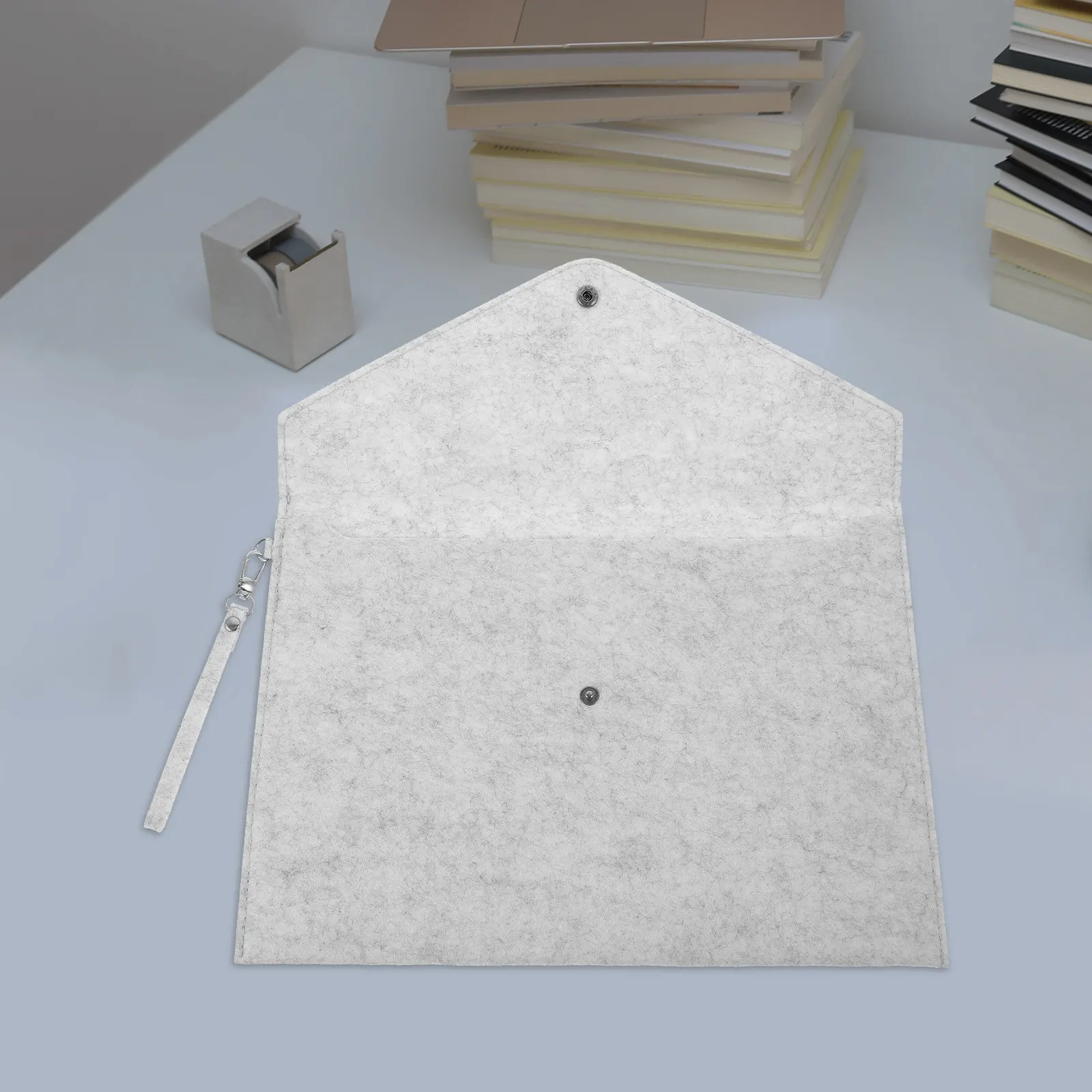 4pcs-felt-file-folder-a4-document-folder-portable-snap-type-briefcase-bag-with-loop-dark-grey-light-grey-office-storage