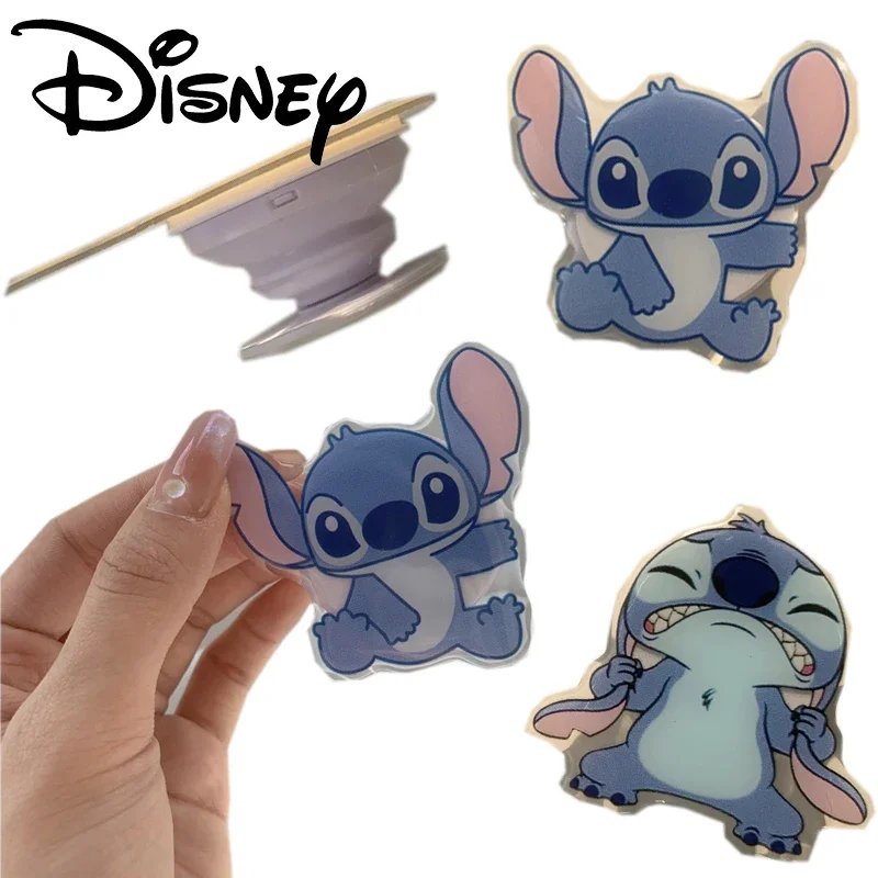 Disney Stitch Airbag Phone Holder Cartoon Winnie The Pooh Cartoon Style Retractable Finger Ring Holder Mobile Phone Accessories