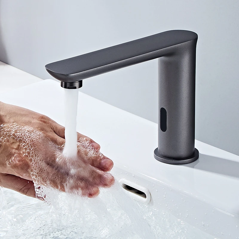 

Hand washing all copper induction fully automatic 20cm extended faucet infrared sink intelligent faucet single hot and cold