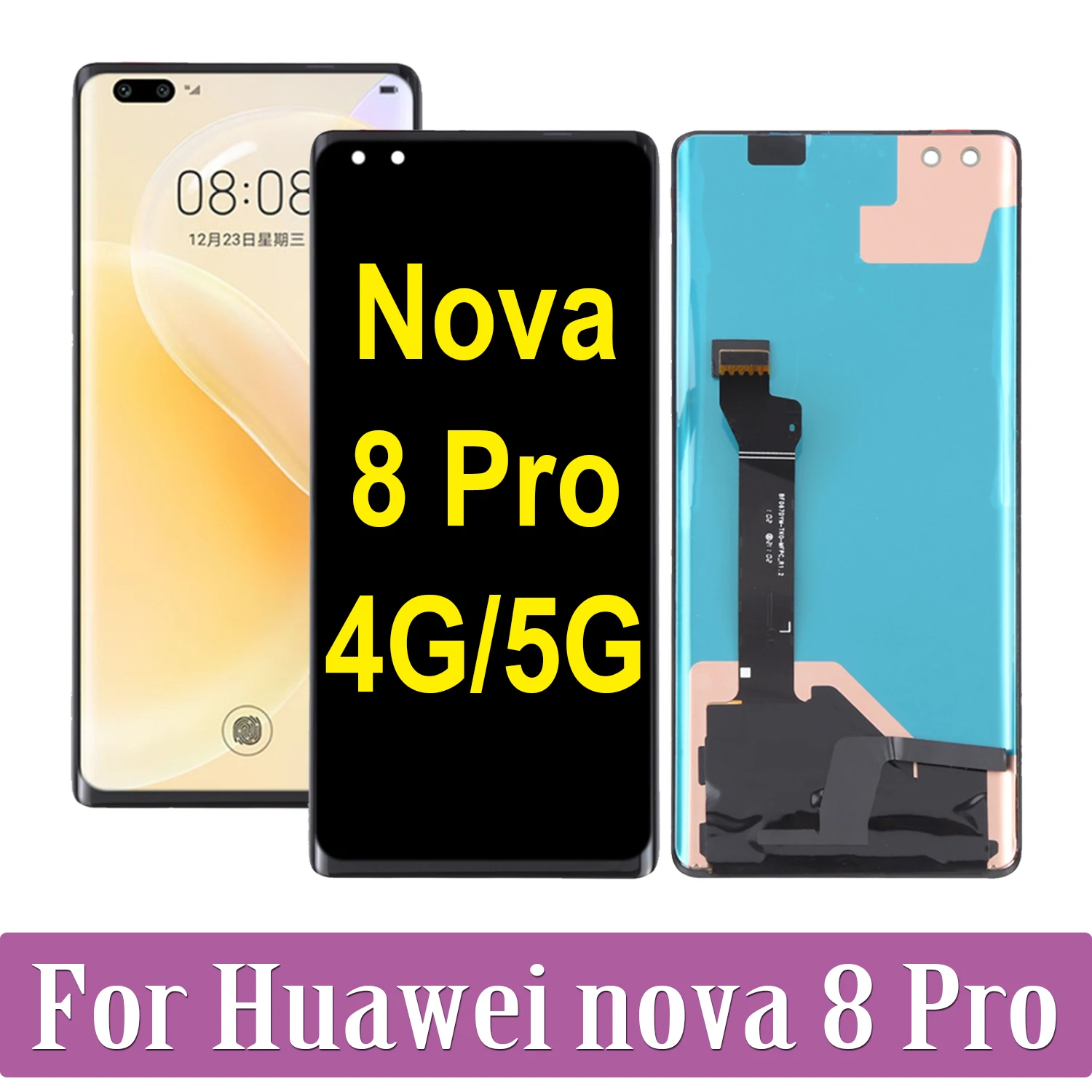 For Huawei Nova 8 Pro 4G 5G BRQ-AN00 LCD Display Touch Screen Digitizer Assembly