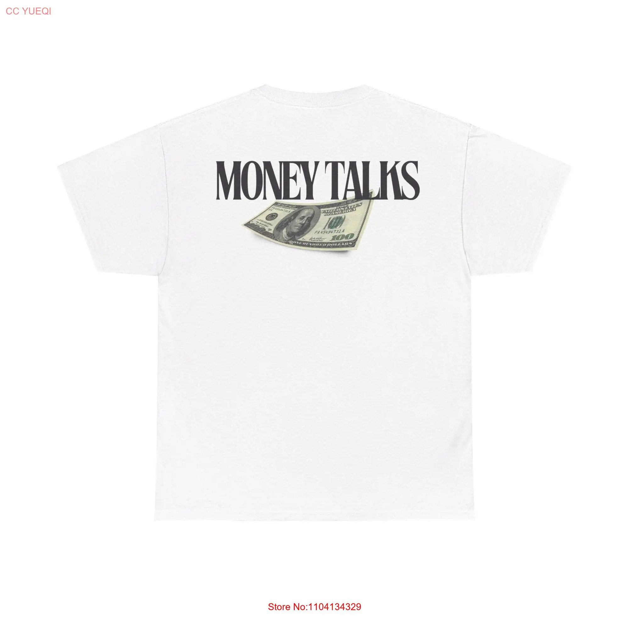 Money Talks T Shirt Old High Society for Entrepeneur Backprint  long or short sleeves