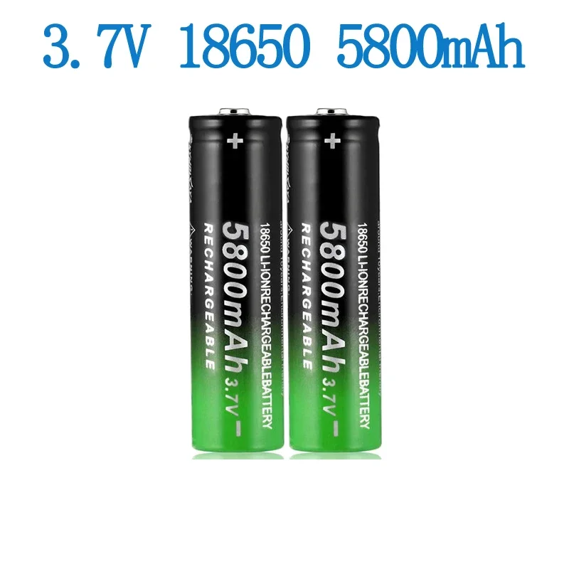 Nuova batteria ricaricabile agli ioni di litio da 5800mAh 18650 di alta qualità da 3,7 V per torcia elettrica