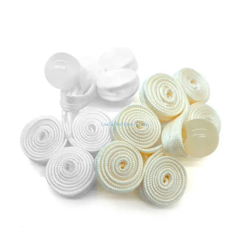 

L5YB Handmade Three Rounds Sewing Button Cheongsam Buttons Exquisite Craftsmanship for Fashion Enthusiasts of All Ages