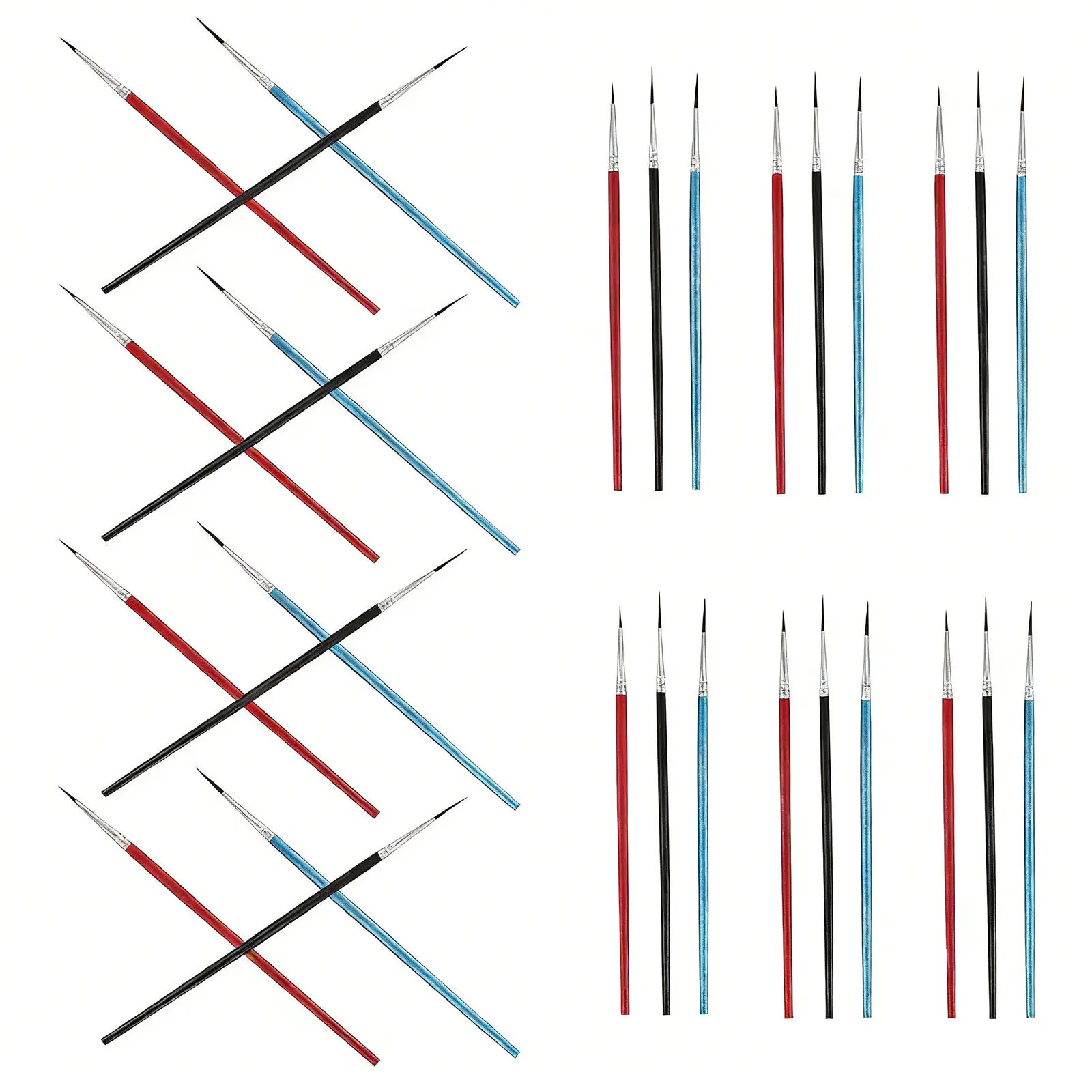 30Pcs Oil Painting Brush Set Assorted Fine Detail Brushes Lightweight Artist Tool for Acrylic Watercolor Gouache Painting