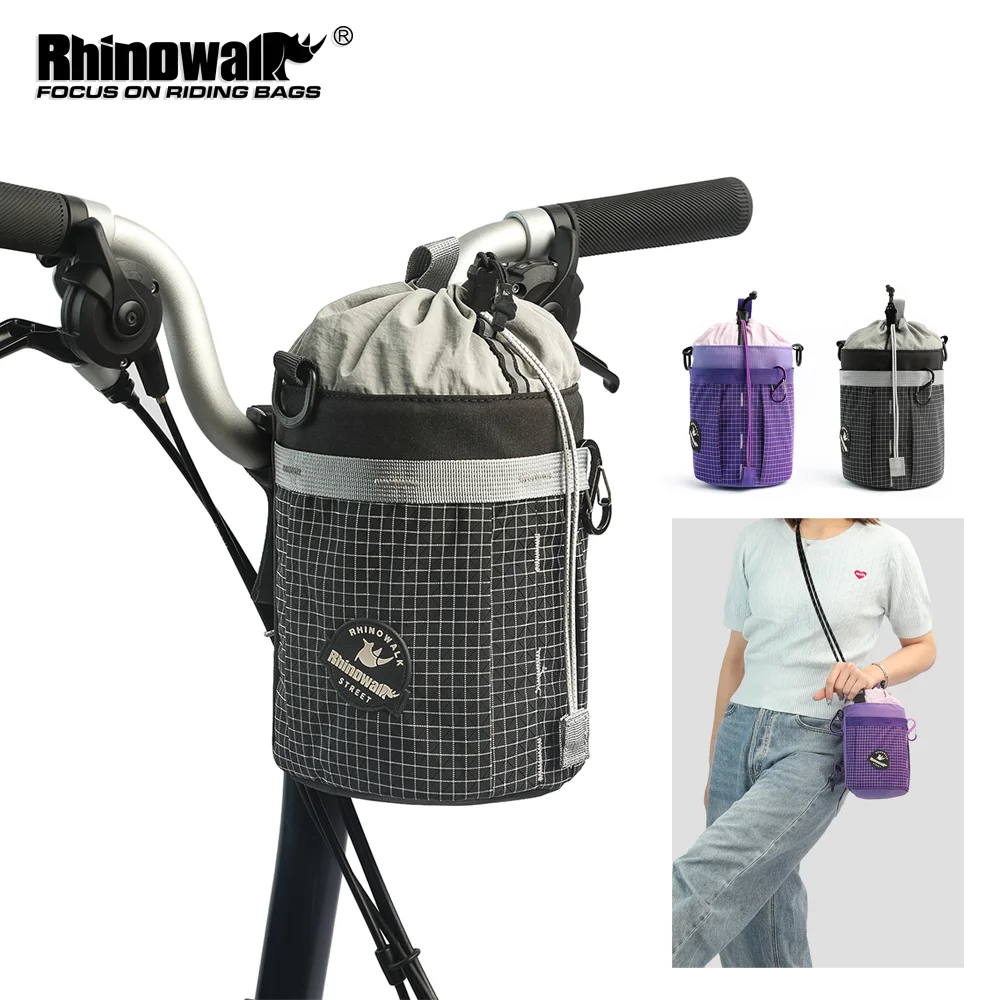 

Велосипедная сумка для бутылки с водой Rhinowalk, 2,5 л, руль, изолированный чайник для городского велоспорта, сумка-переноска для шоссейного велосипеда MTB