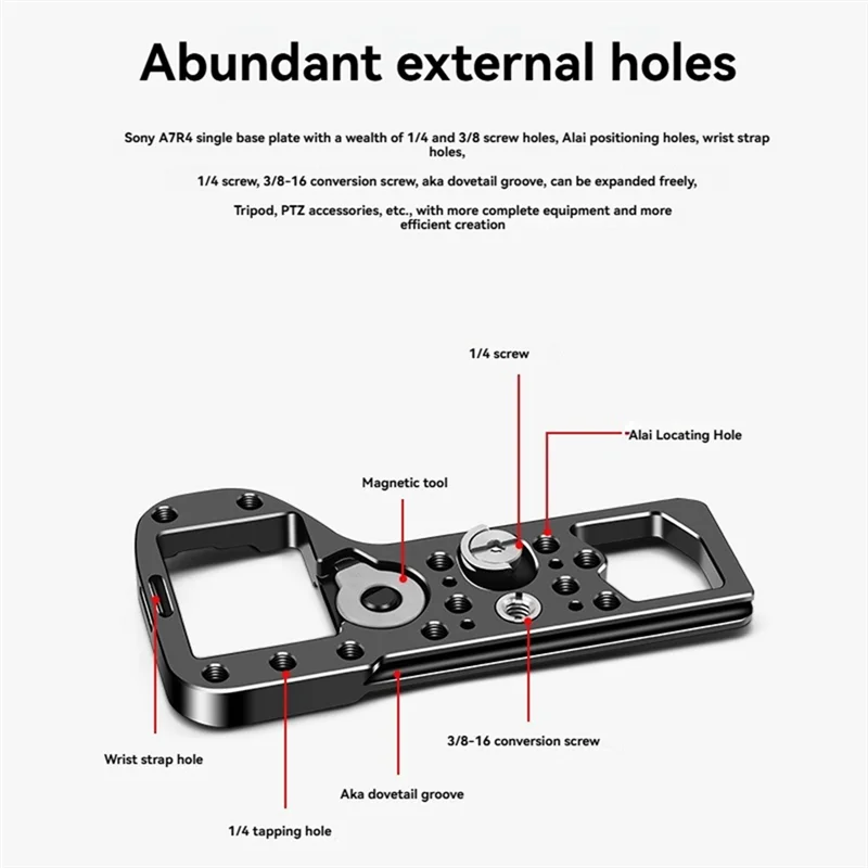 B04B-Lightweight Quick Release Plate Scratch Resistant Base Plate With 1/4 3/8 Hole For Sony A7R4 DSLR Camera Photography