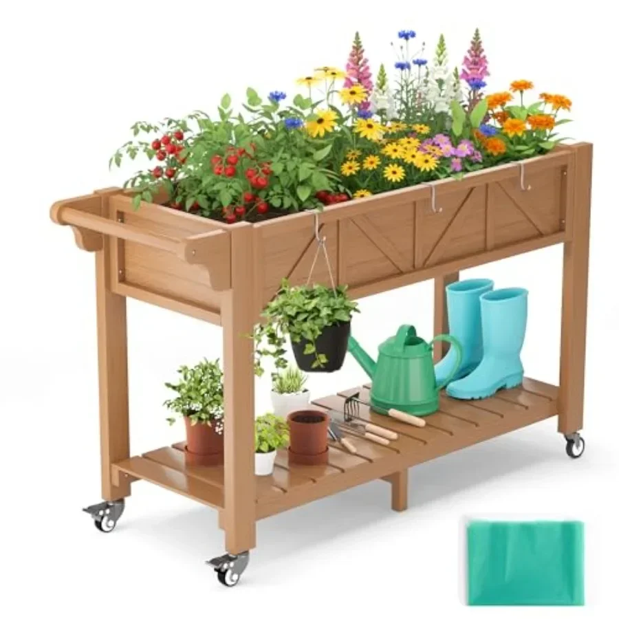 HIPS All-Weather Raised Garden Bed with Legs, 47.2