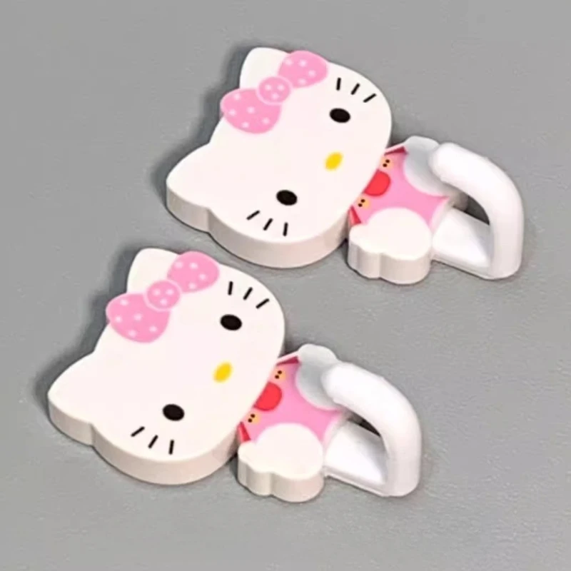 

Милый новый креативный крючок Hello Kitty в виде куклы, мультяшный, для студенческого общежития и дома, без следов, с сильным клеевым слоем, декоративный.