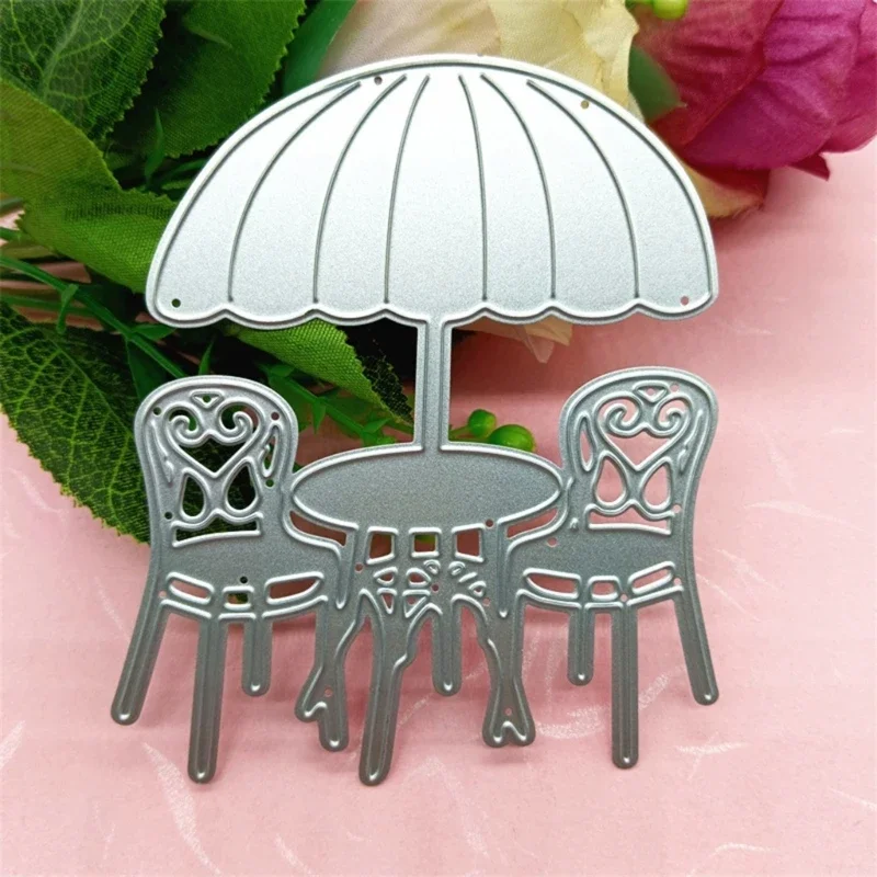 Sun Ambrella Chair Embossing Knife Die Metal Cutting Die Embossing for DIY Scrapbooking Card Making, Paper Crafts