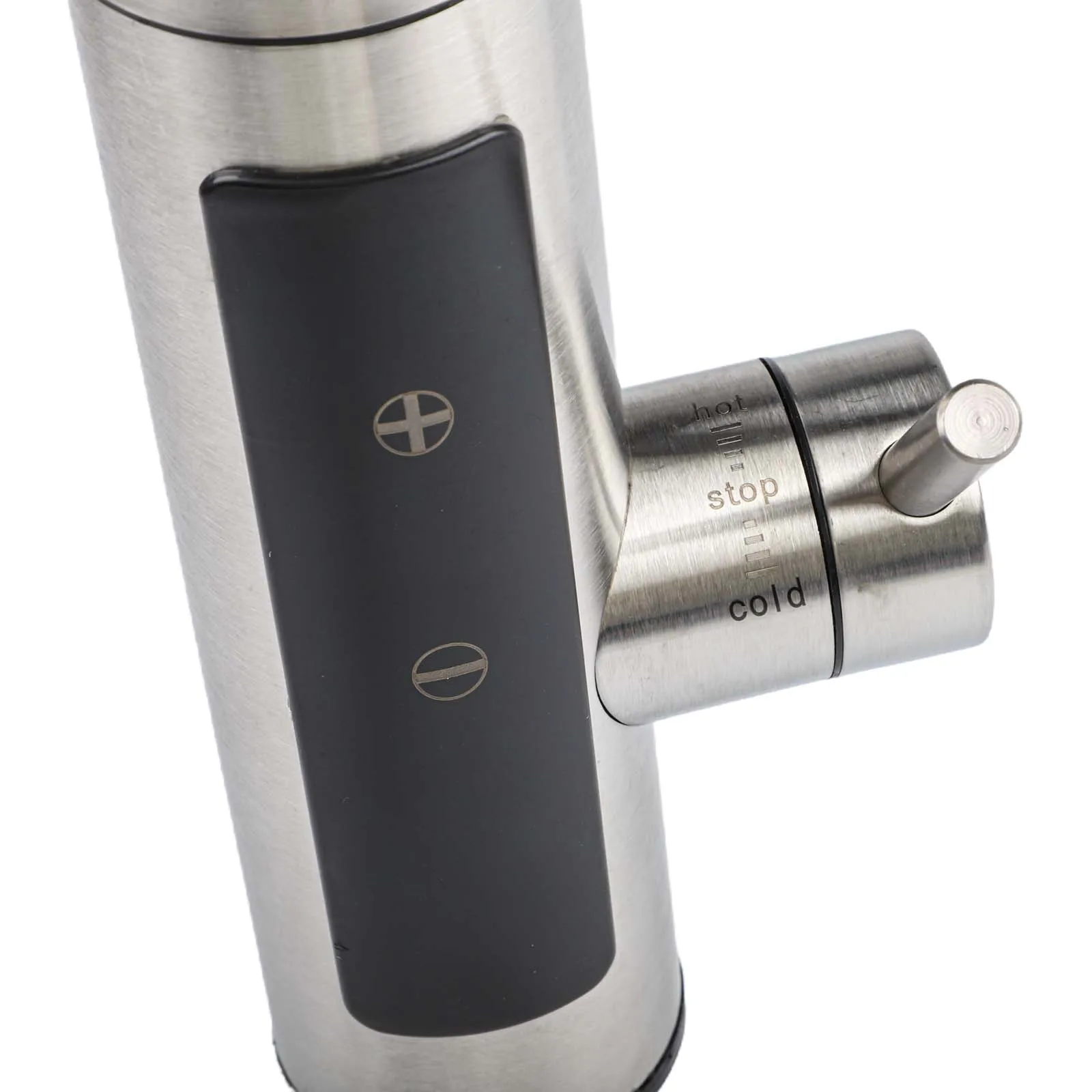 Adjustable temperature stainless steel electric tap with display and 360 swivel spout for and bathroom use Adjustable