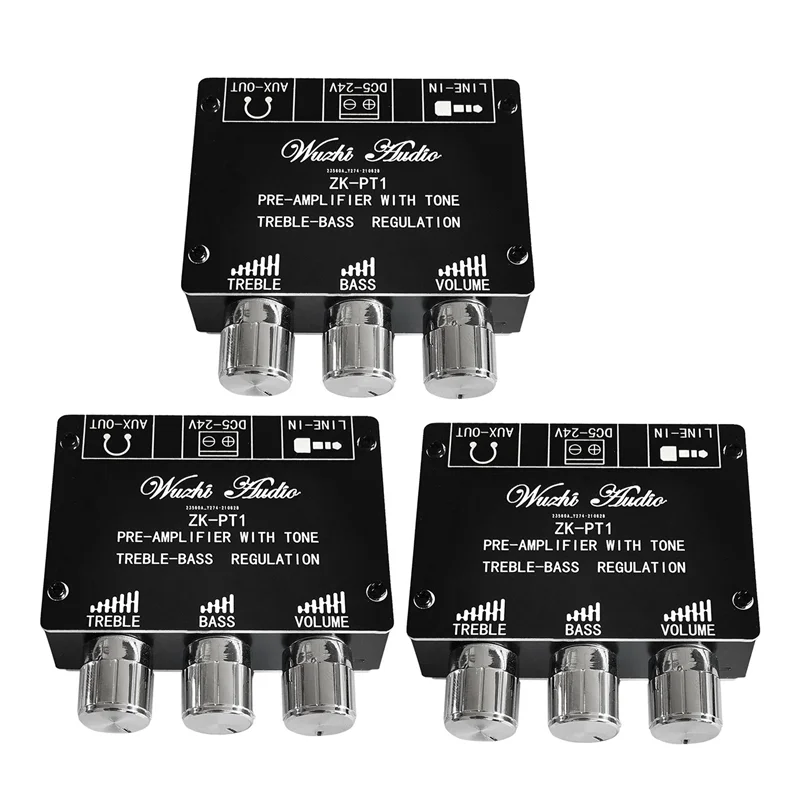 

Плата декодера CABE-3X Bluetooth 5,0, двухканальная стереосистема с низким уровнем шума, высоким и низким тоном, плата предварительного модуля усилителя ZK-PT1