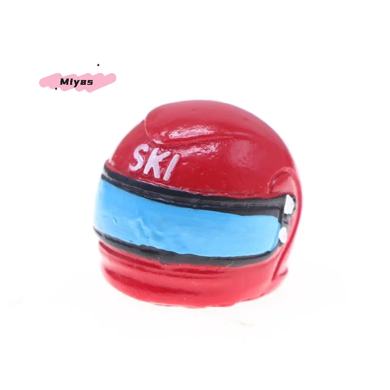 قطعة واحدة من ديكور مشهد التزلج الشتوي المصغر لبيت الدمى 1/12 - قبعات التزلج على الجليد - ملحقات بيت الدمية #5