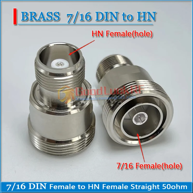 

L29 7/16 DIN Female to HN Female Plug HN Female to DIN Male to HN Male to DIN Female 50hom Straight Copper RF Connector Adapters