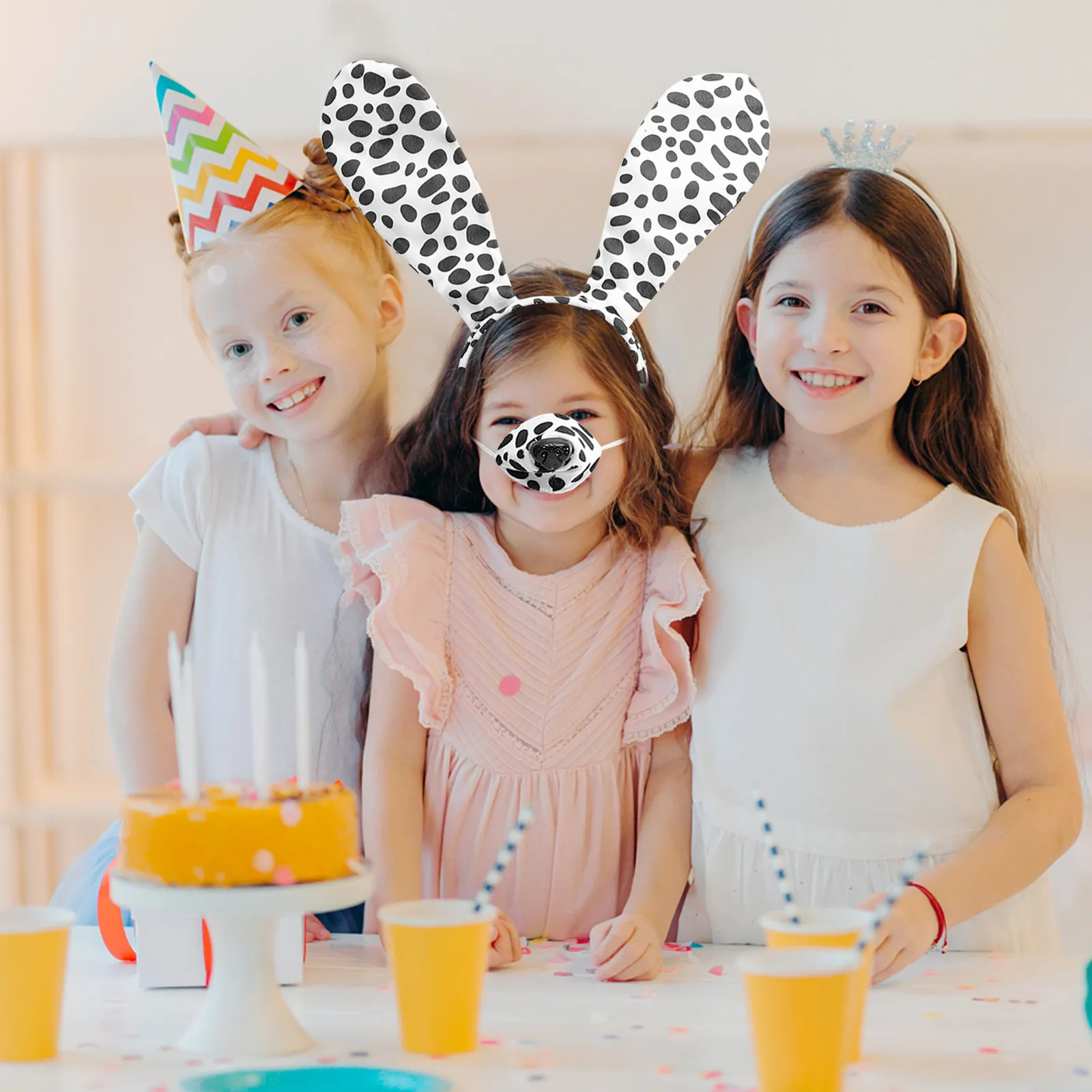 

1Set Dog Costume Accessories Ears Headband Tail Bowtie Soft Cloth Material Dress Up Party Dog Ears Dress Up Costumes