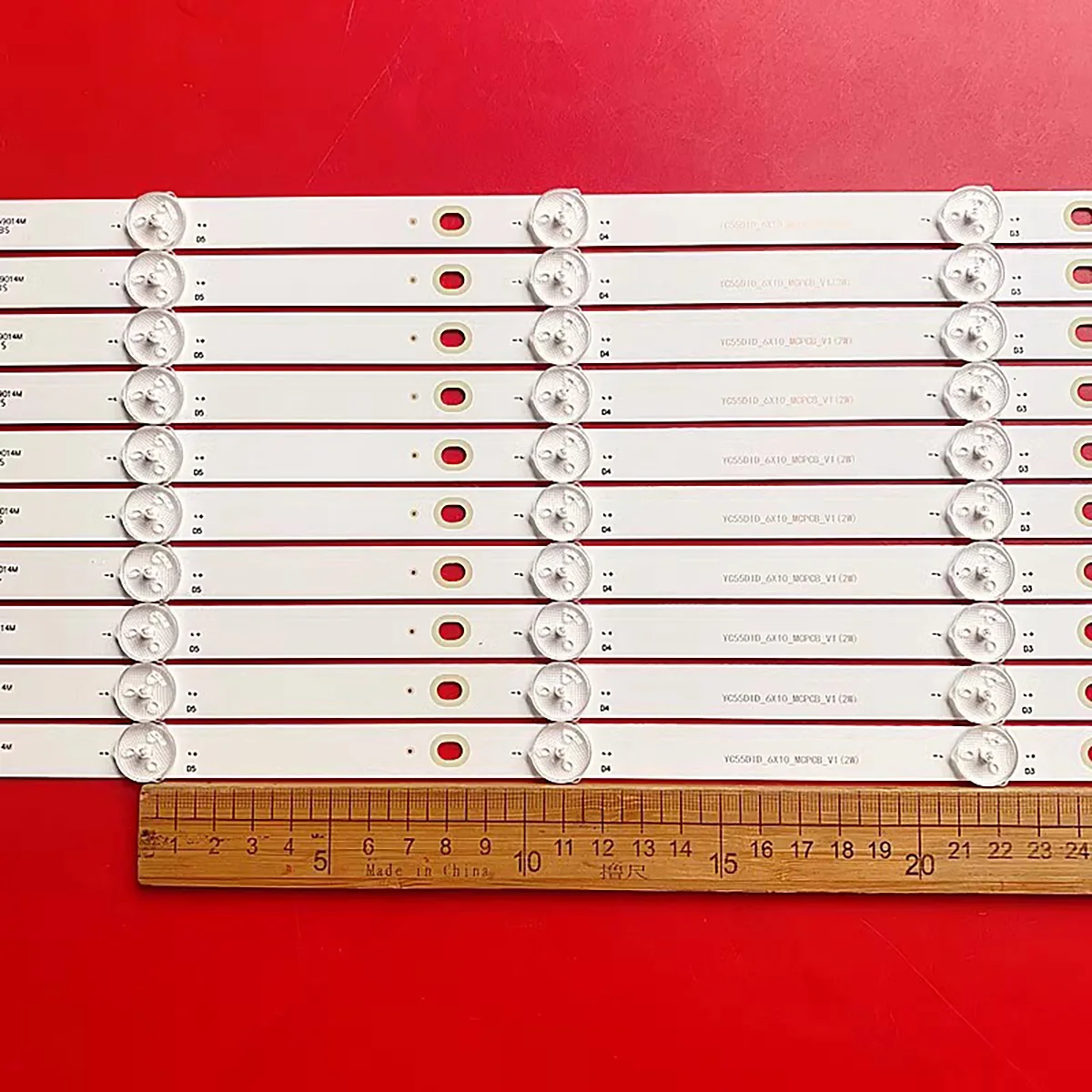 10pcs tira retroiluminação de TV LED para YC55DID-6X10-MCPCB-V1 (2W)