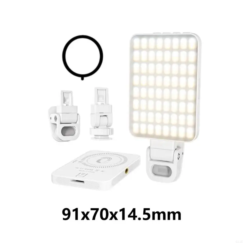 Q1JC clip từ tính động trên đèn lấp đầy có kích thước trong túi đèn cho ảnh & cuộc gọi video