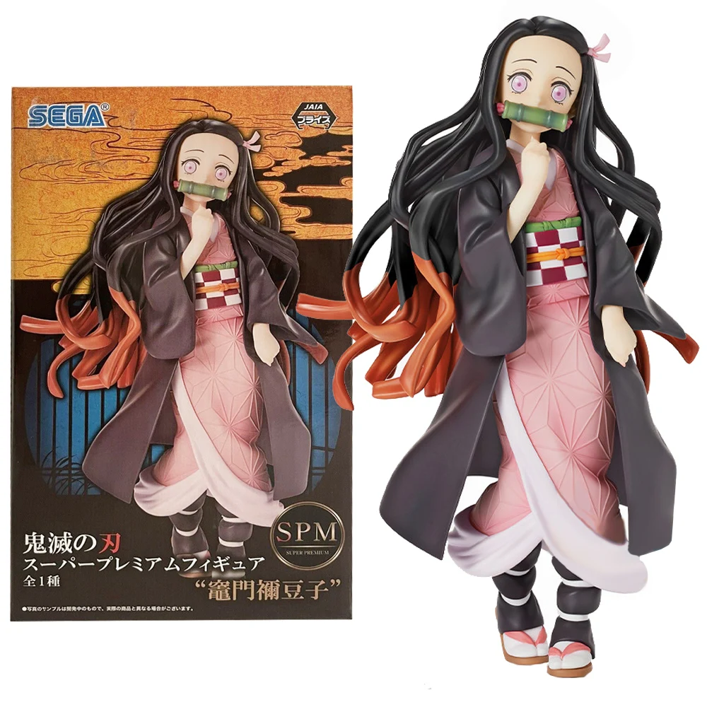 Demon Slayer Kamado Nezuko Action Figure Set para Crianças, Brinquedo Anime, Modelo Pé, Coleção de Presentes, PVC, 18cm