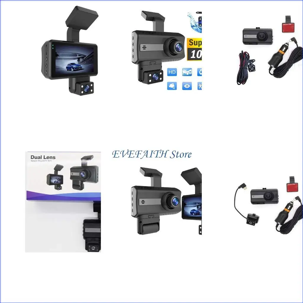 

124B Автомобильная универсальная внутренняя камера автомобиля, записывающее устройство для вождения, видеоцикл, 1080P, 24 часа,