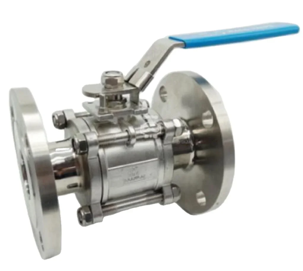 

Шаровой кран из нержавеющей стали AISI 304, трехсоставной, фланцевый, ручной, от производителя из Вэньчжоу, по оптовой цене