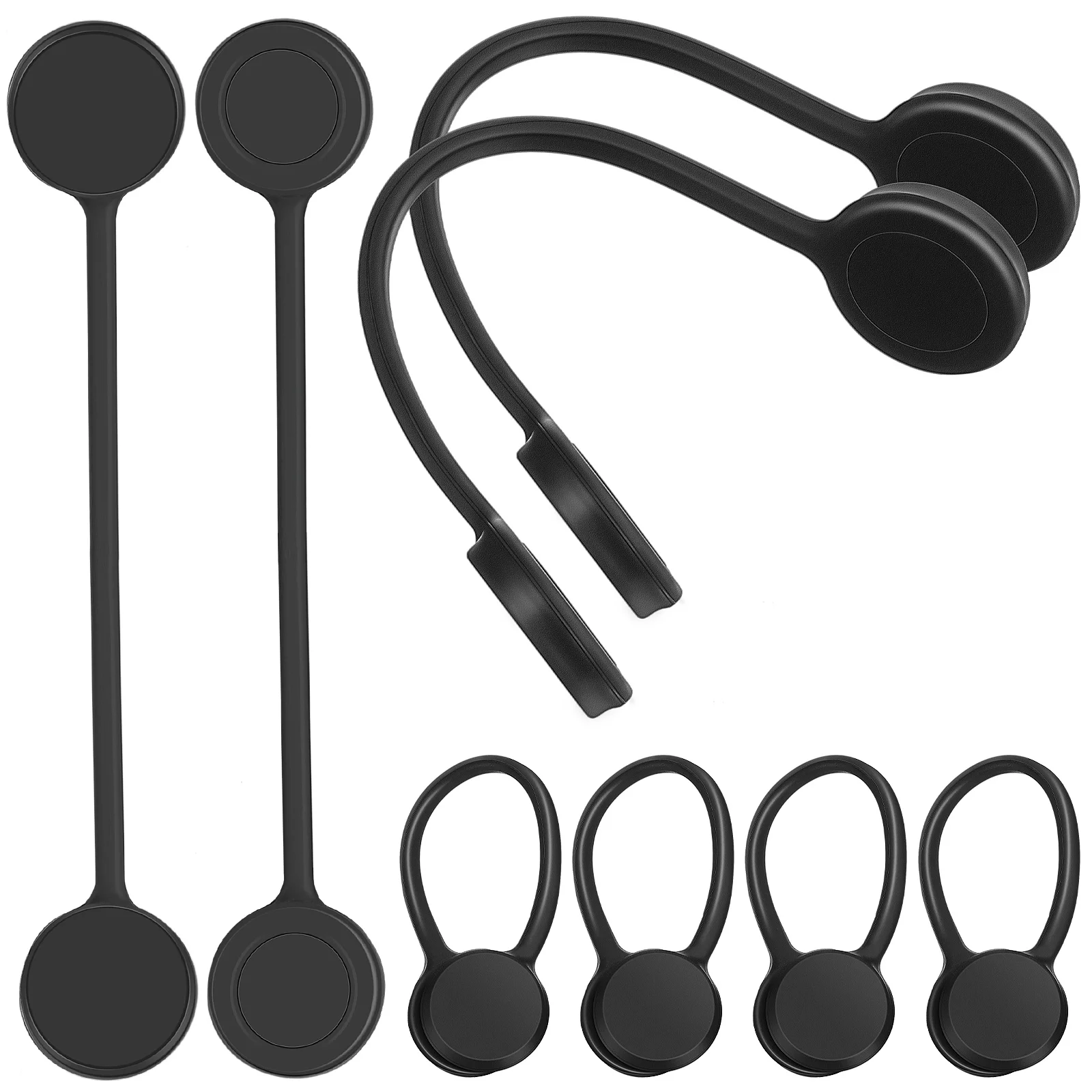 

10 Pcs Earphone Cable Ties Silicone Headset Winder For Electronics Travel Simple Design Versatile Use Portable Small
