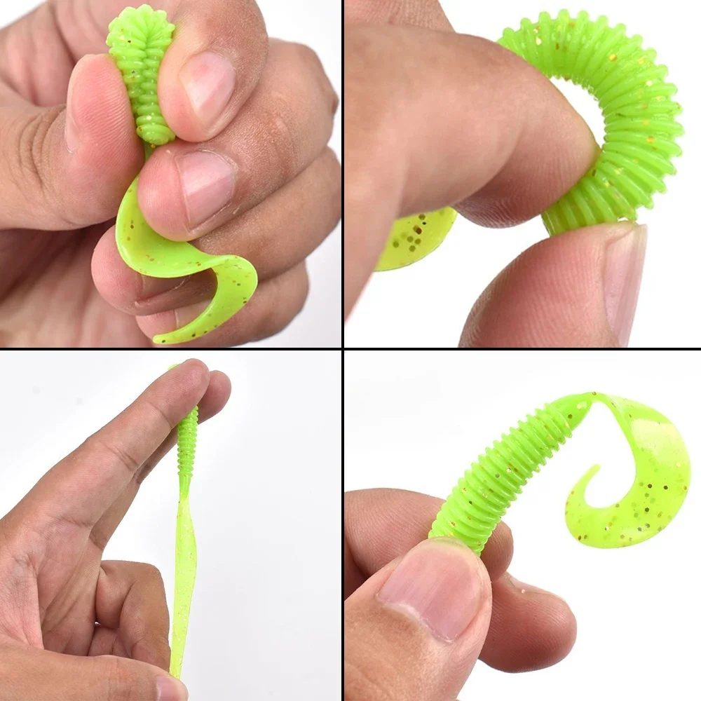 GOBAIT Vinilos Cola T con Jig Head para pesca - imagen 5