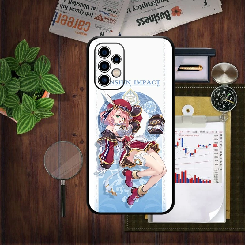 Funda de teléfono Genshin Impact Charlotte Lens of Verity Cryo 4 Stars para SAMSUNG Galaxy A54 53 52 51 F52 A71 Note20 Ultra S23 M30 M21