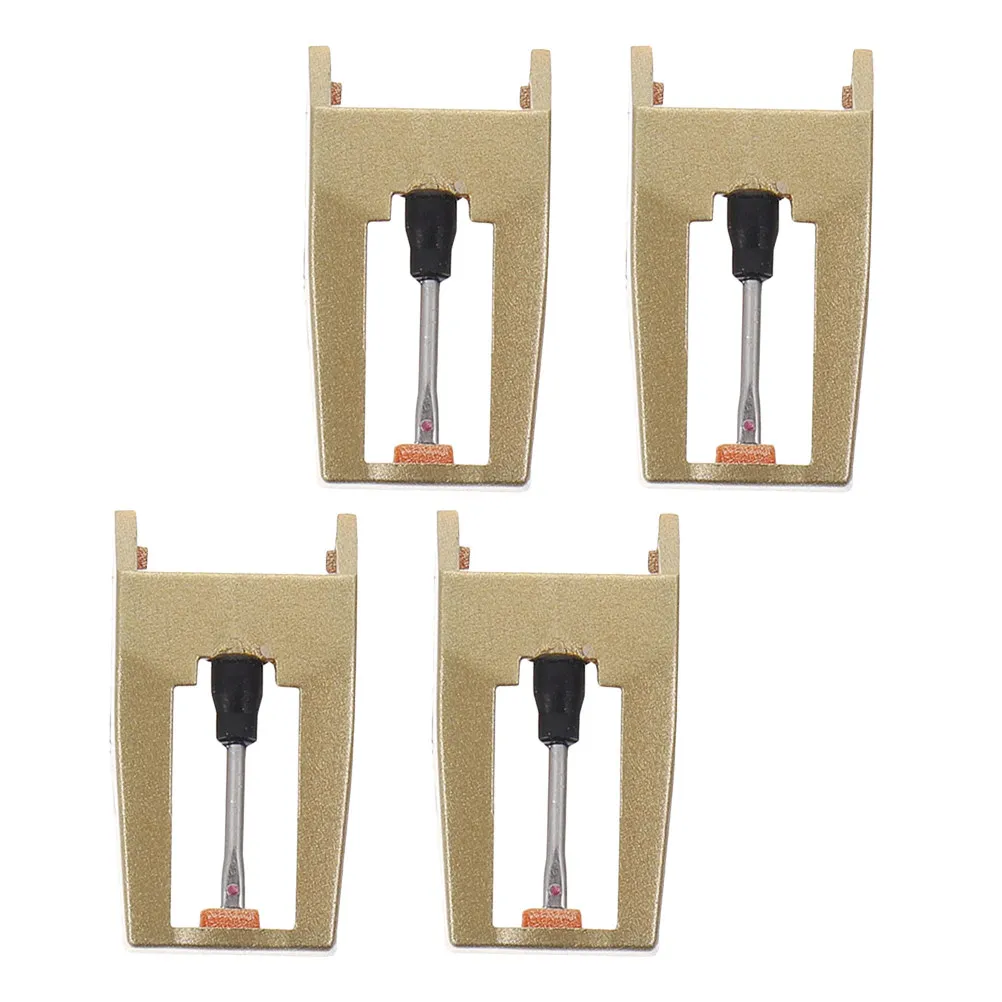 4 Stück Ersatz-Plattenspielerstifte für Schallplattenspieler, High-Fidelity-Klang, ABS- und Aluminiumkonstruktion, einfach zu montieren