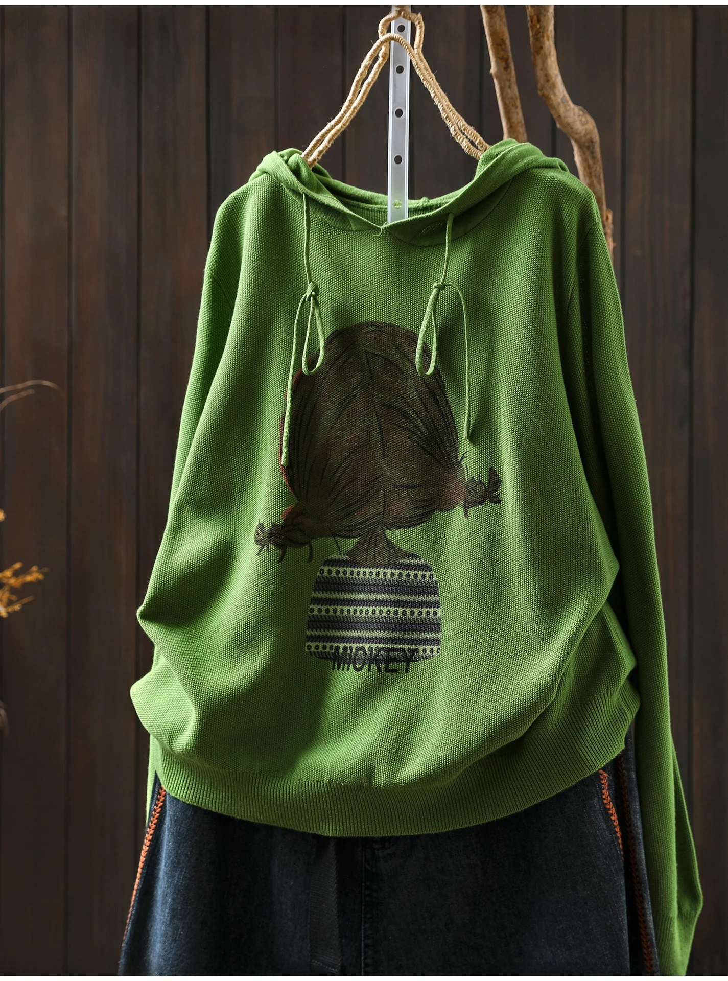 

Милые свитера и пуловеры для девочек Mori, японский стиль, 100% хлопок, свитер с капюшоном и принтом для девочек, трикотаж, молодежные женские топы