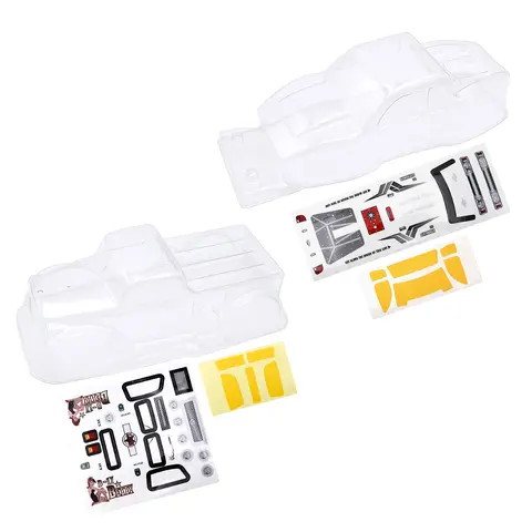 For SCX24 Plastic DIY Unpainted Clear Body Shell With Sticker For 1/24 RC Crawler Car Axial SCX24 90081 C10 Upgrade Parts