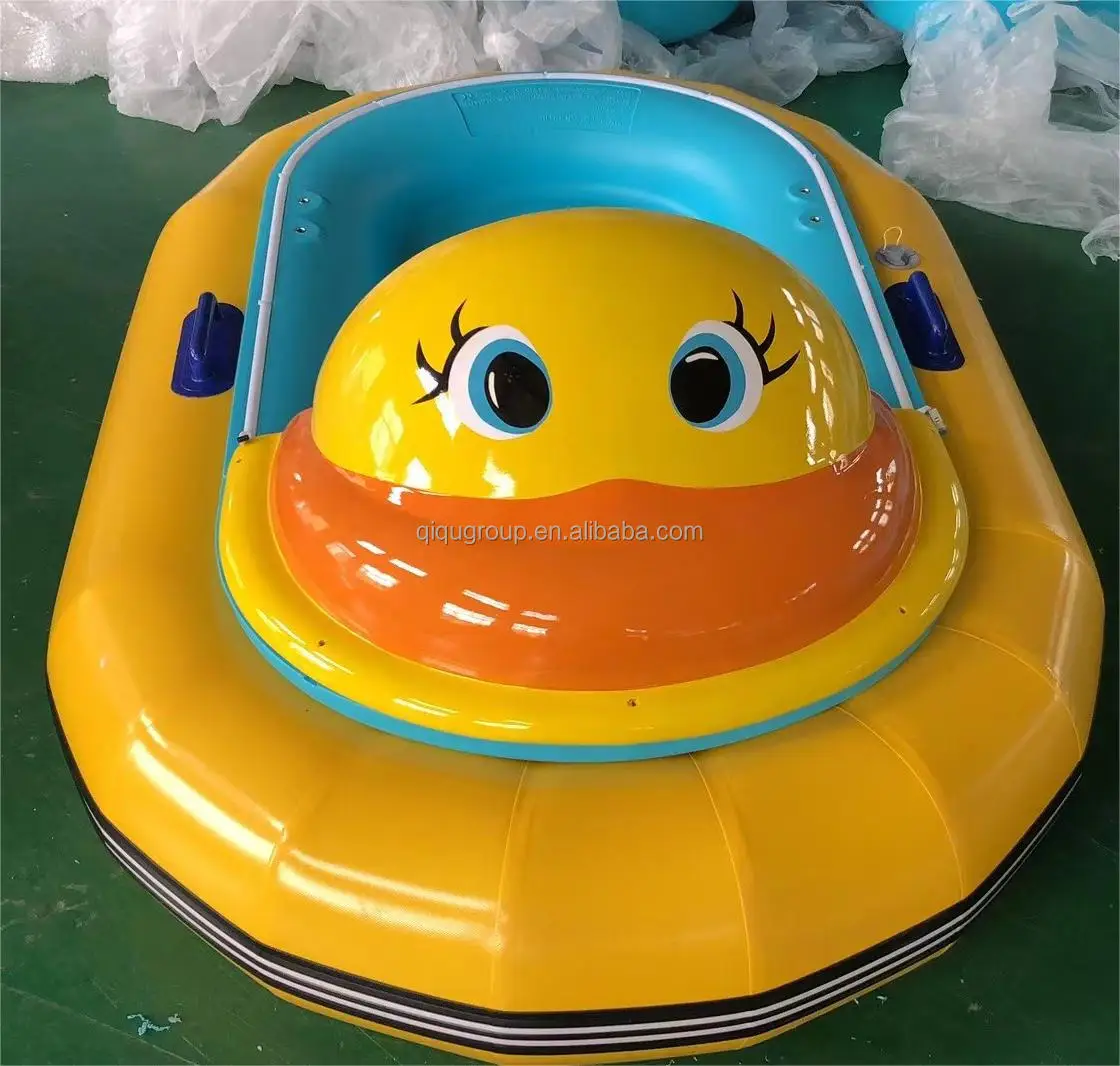 Factory for sale motorized adult and kid electric duck shape swimming pool inflatable water bumper boat