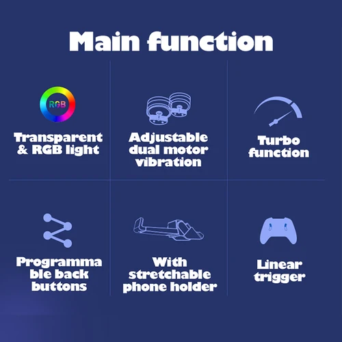 Imagen 2 del producto Ipega-mando inalámbrico con Bluetooth, Joystick lineal Hall, controlador de juego móvil Pubg para PS4, Switch, Android, IOS, juegos MFI, PC, TV box