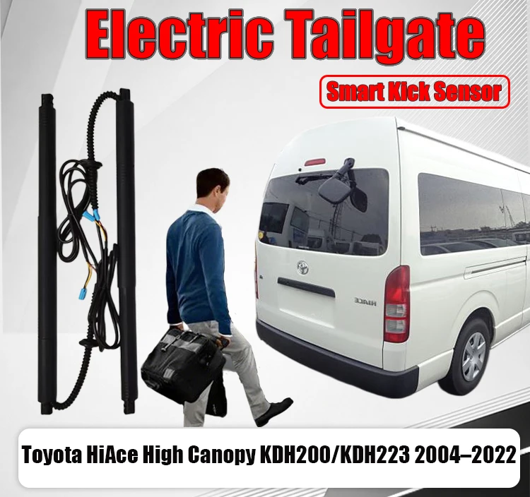 Electric Tailgate Upgrade Kit For Toyota HiAce High Canopy Power Lift Support Rods Auto Trunk Boot Lid Power Liftgate Modi