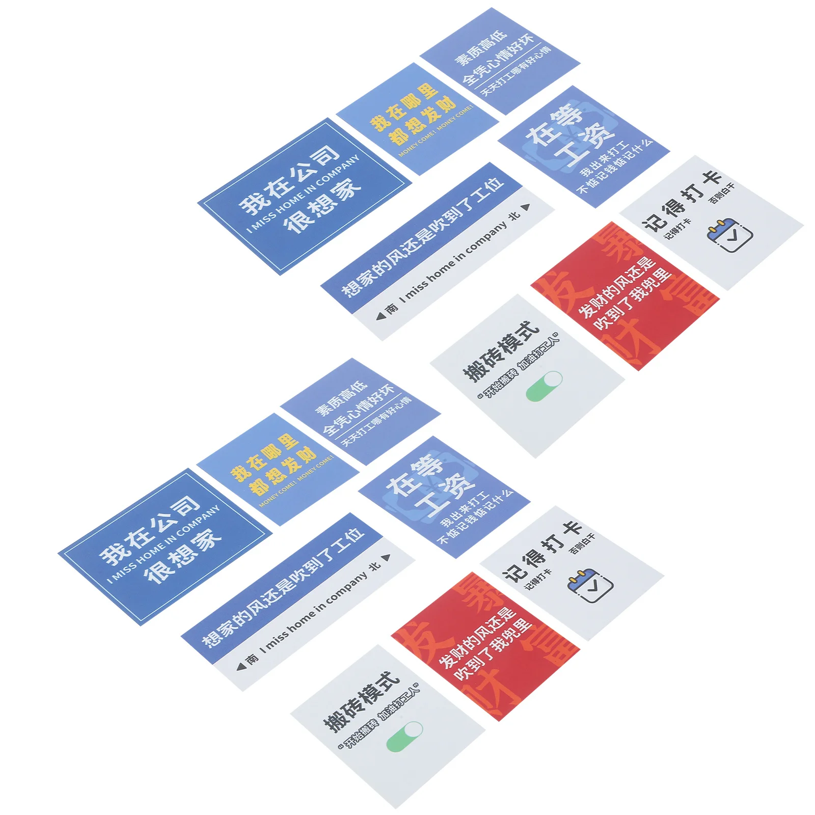 

2Sets Cartoon Worker Photography Background Cards Delicate Design Photo Props for Jewelry Cosmetics Product Photography Setup