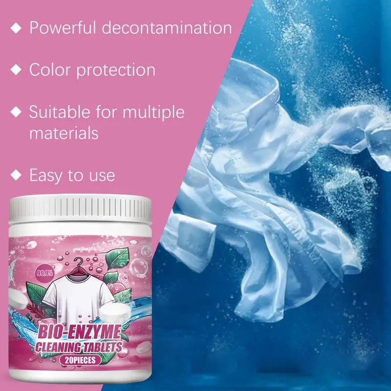 Laundry Detergent Tablets Clothes Cleaning Effervescent Tablets Quickly Dissolves Scented Cleaning Tablet Laundry Clothes Stain