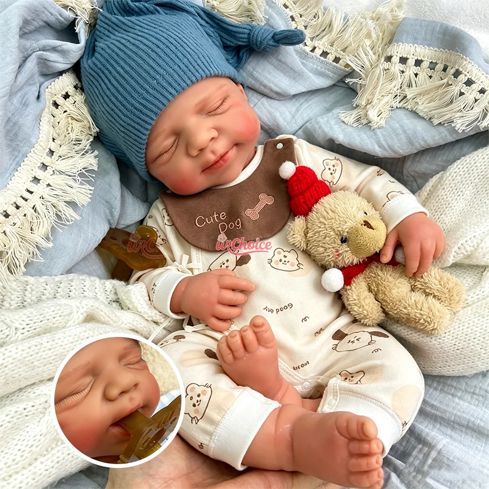 Lifelike 20 Inch Open Mouth Silicone Reborn Doll Pascale Hand-Painted Visible Veins Reborn Doll Newborn Pacifier For Easter Gift