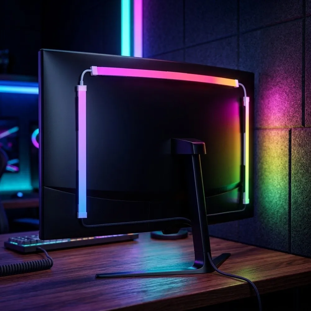For RGB LED Strip Lights 3-Sided USB Monitor Backlight Screen For Synchronize Monitor Light Strip For Gaming Accessories