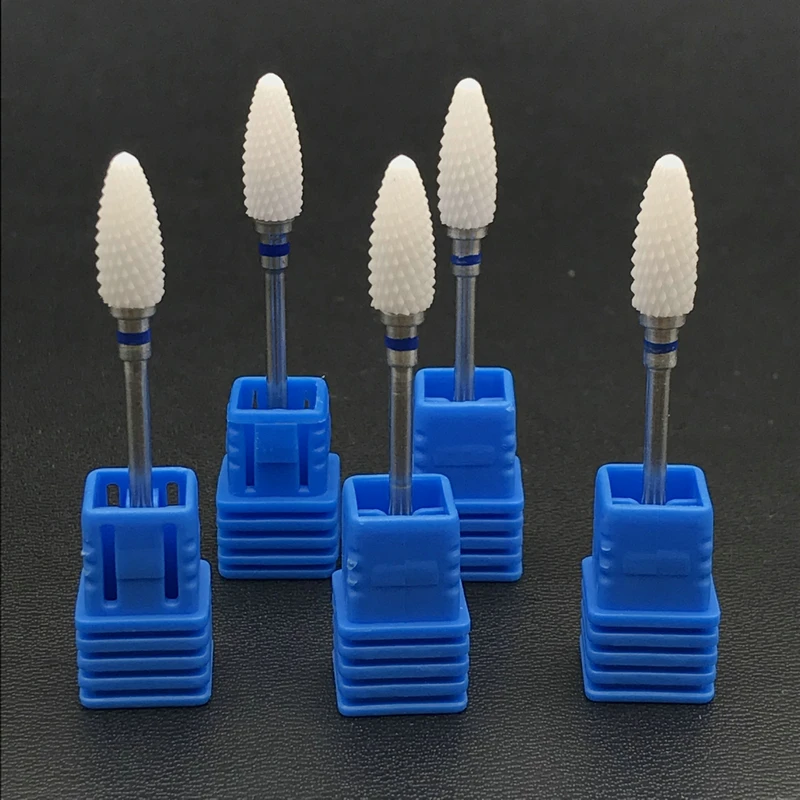 

5PCS Dental Lab Zirconia Ceramic Burs - Bullet Shape Drills for Micro Motor Polisher Professional Dentistry Tools