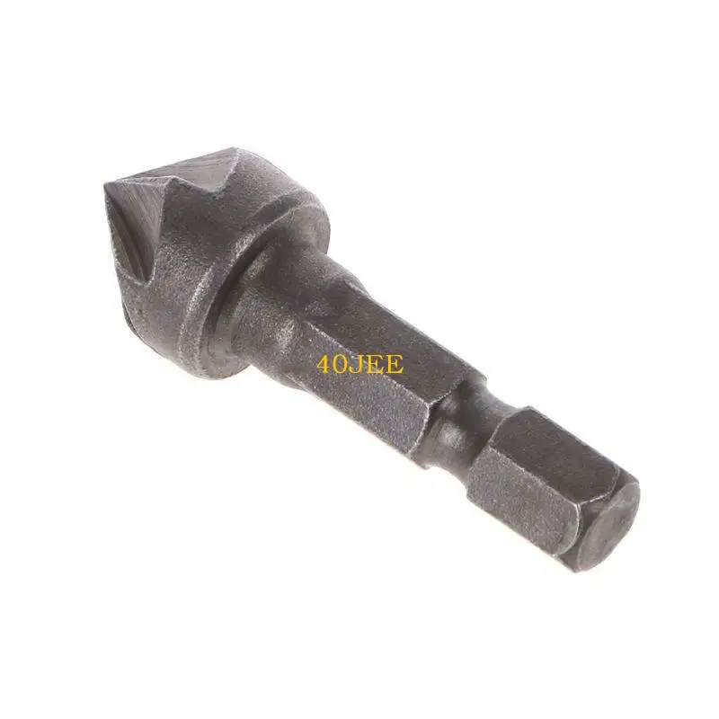 40JE CounterSink Drill Bit Set 6 Flueted CounterSink 1 / 4inch Hexagonal Handle Tool