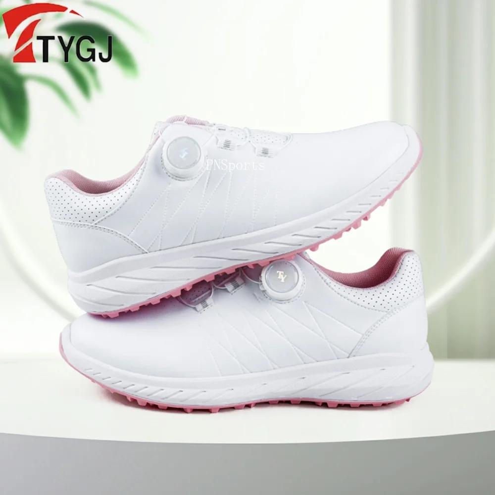 TTYGJ Golf Shoes Women Waterproof New Golf Sneakers Outdoor Walking Anti Slip Athletic Sneakers Lady Lightweight Sports Shoes